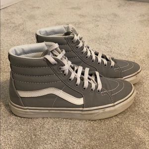 Women’s size 7 grey high top vans gently used